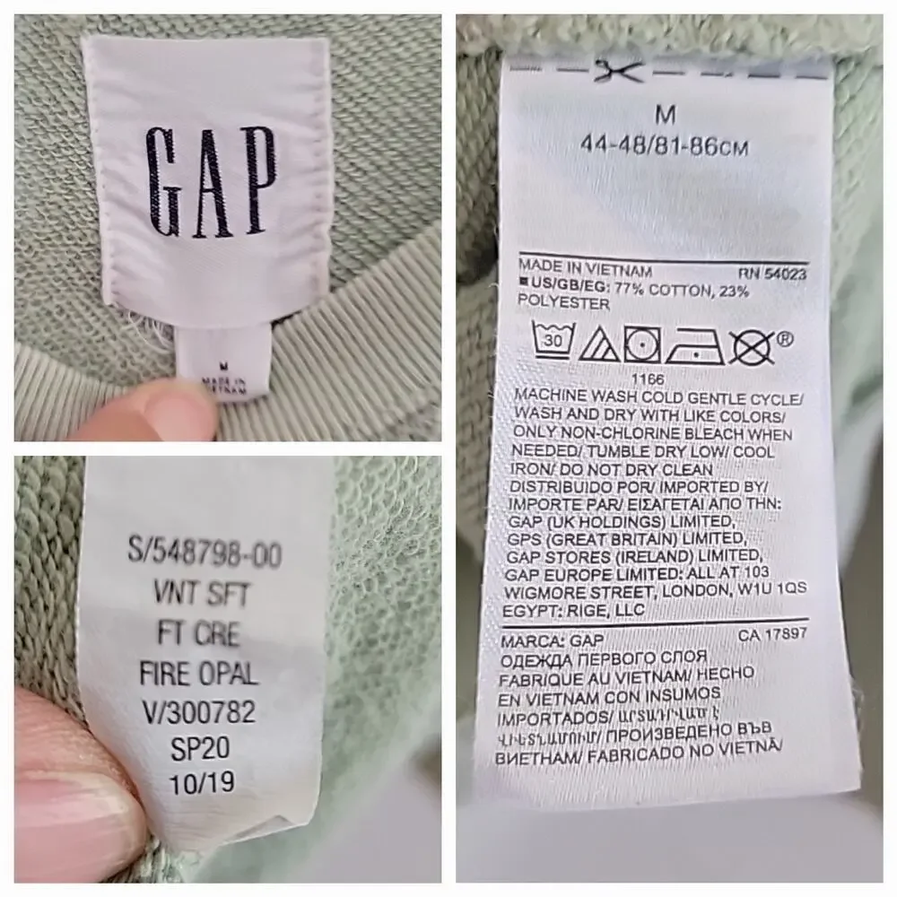 Gap Vintage Soft Fire Opal Wildflower Boquet Graphic‎ Print Pullover Sweatshirt